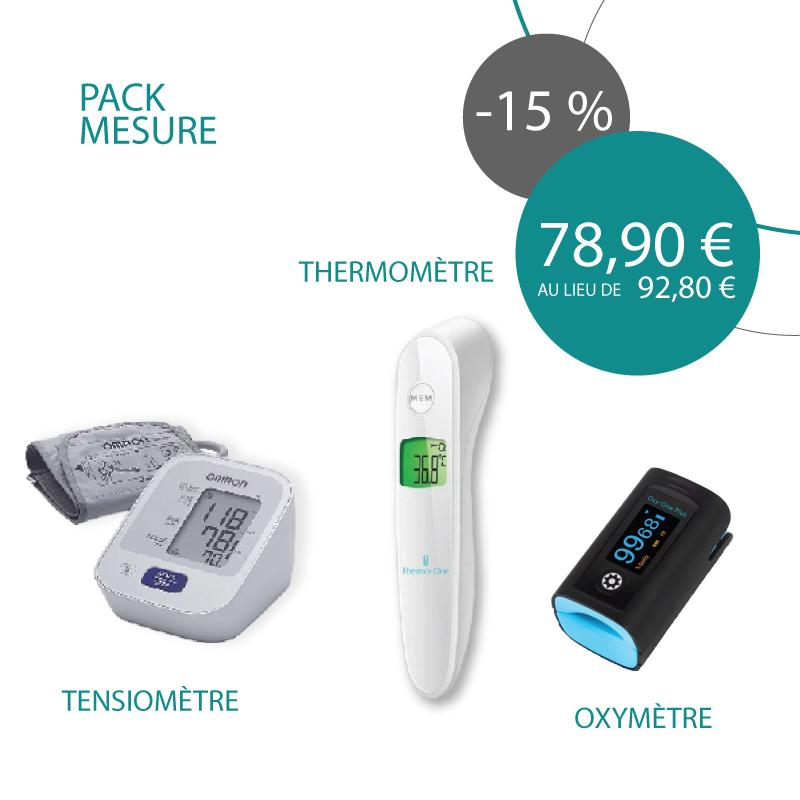 Pack Produit Tensiomètre - Oxymètre - Thermomètre