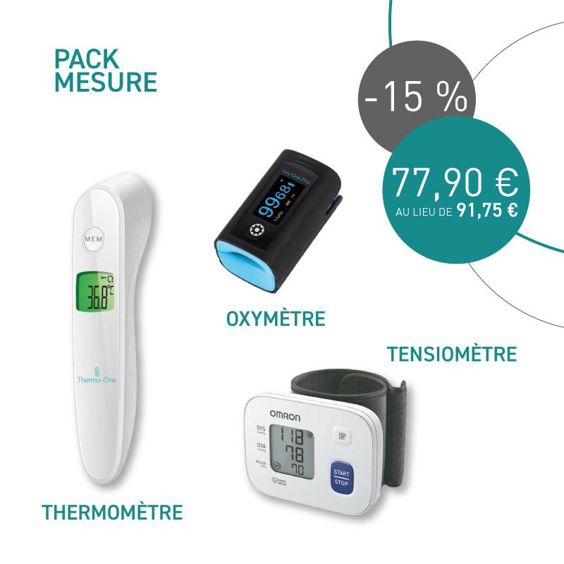 Pack mesure Thermo One + Tensiomètre RS1 + Oxymètre Oxyone