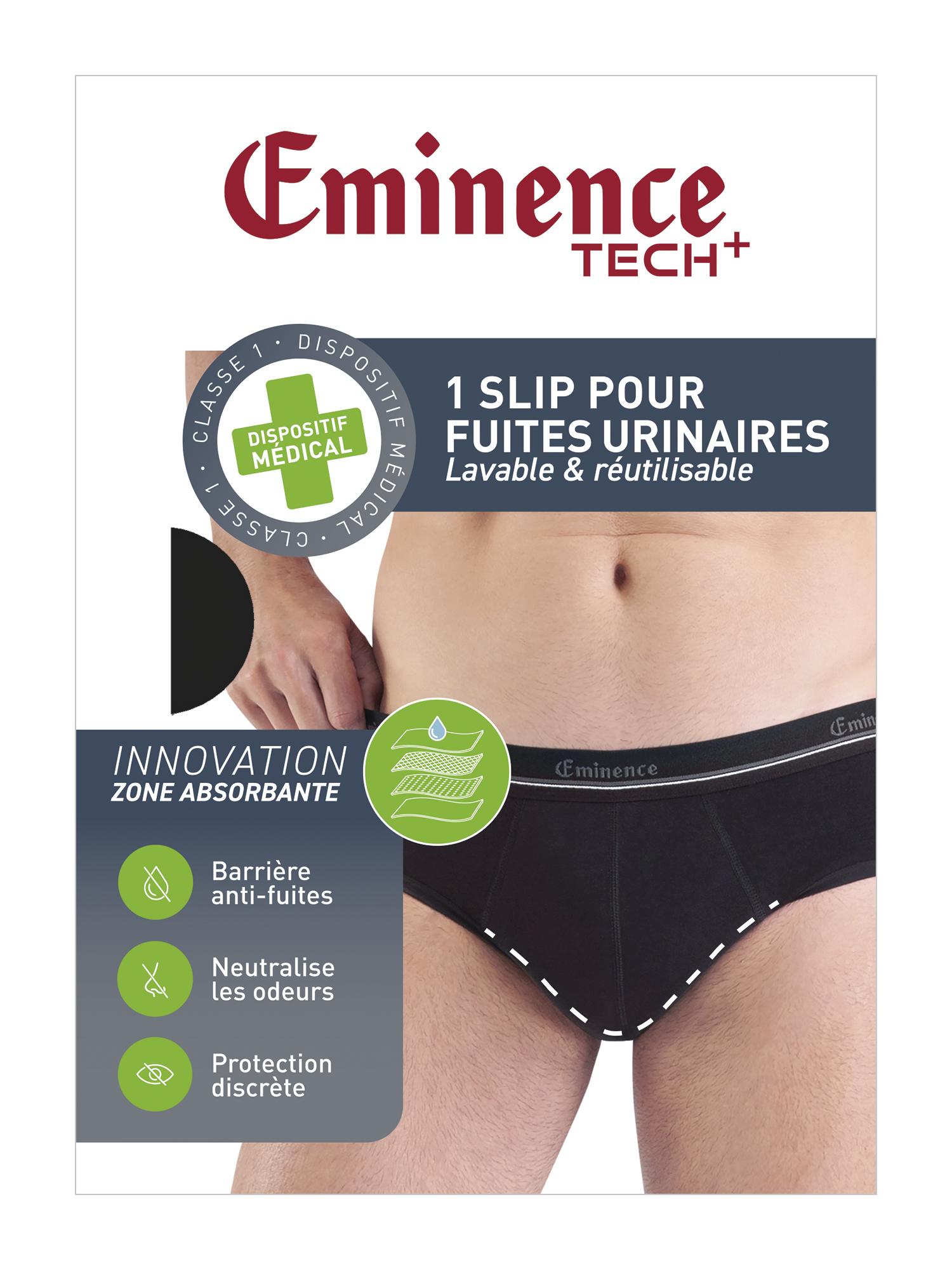 Slip anti fuite urinaire homme noir