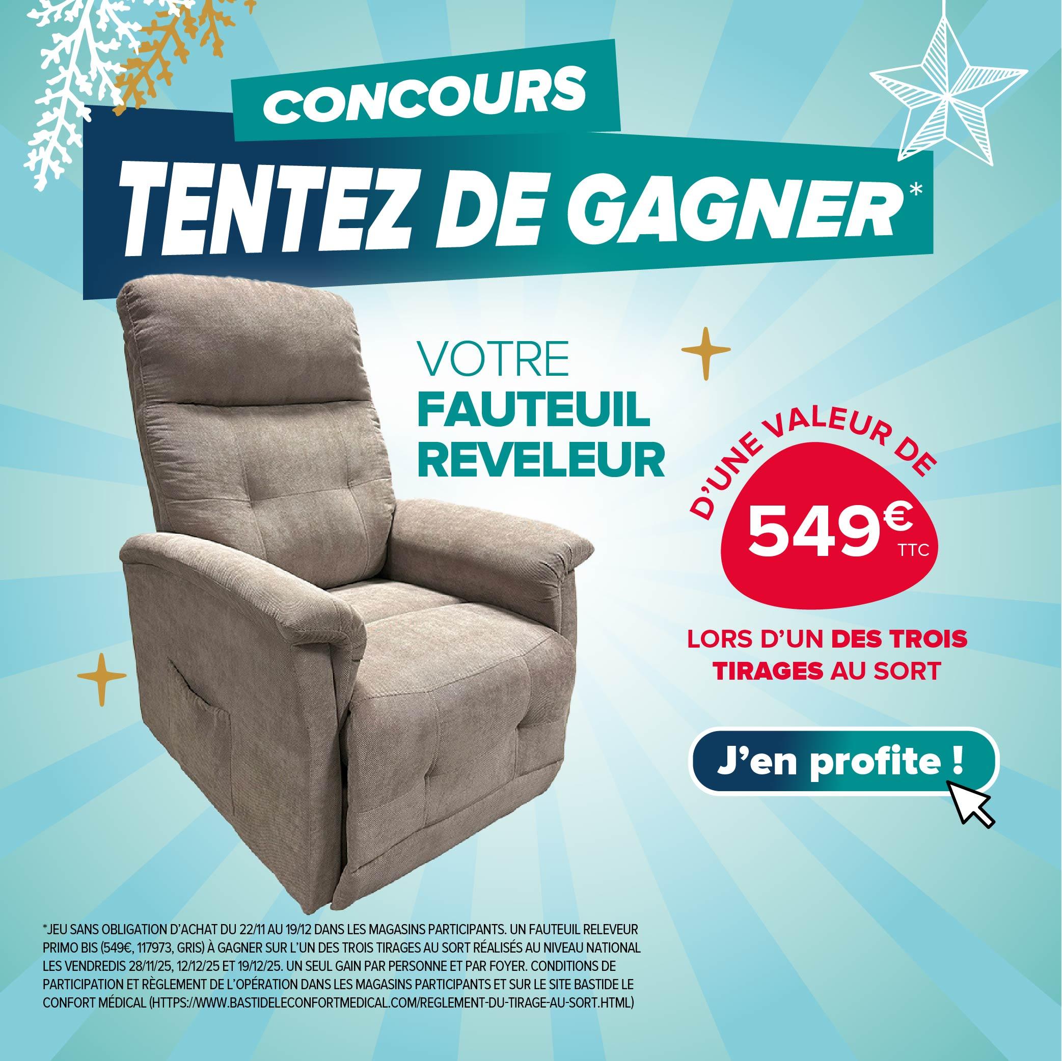 fauteuil relax releveur à gagner bastide medicale