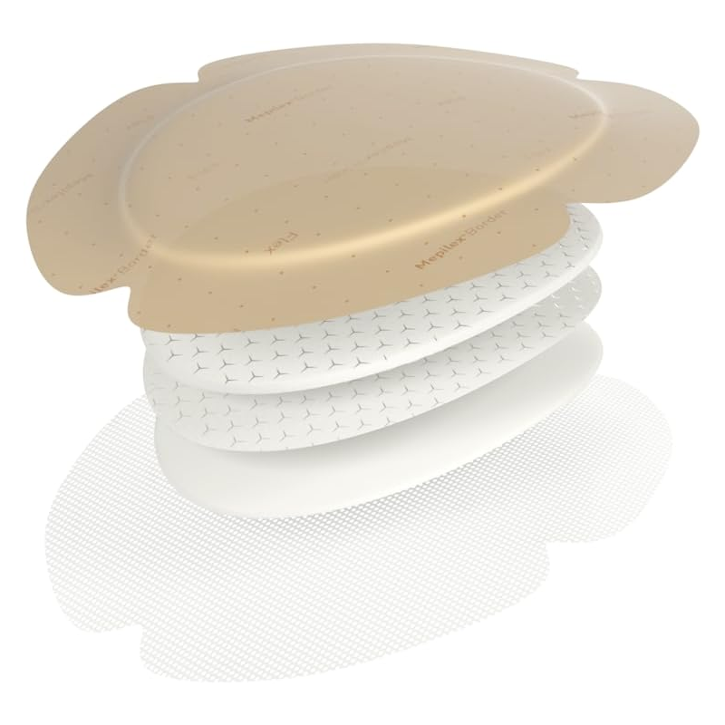 Mepilex Border Flex Oval Pansements 7,8x10cm