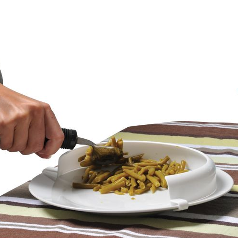 Rebord d'assiette incurvé