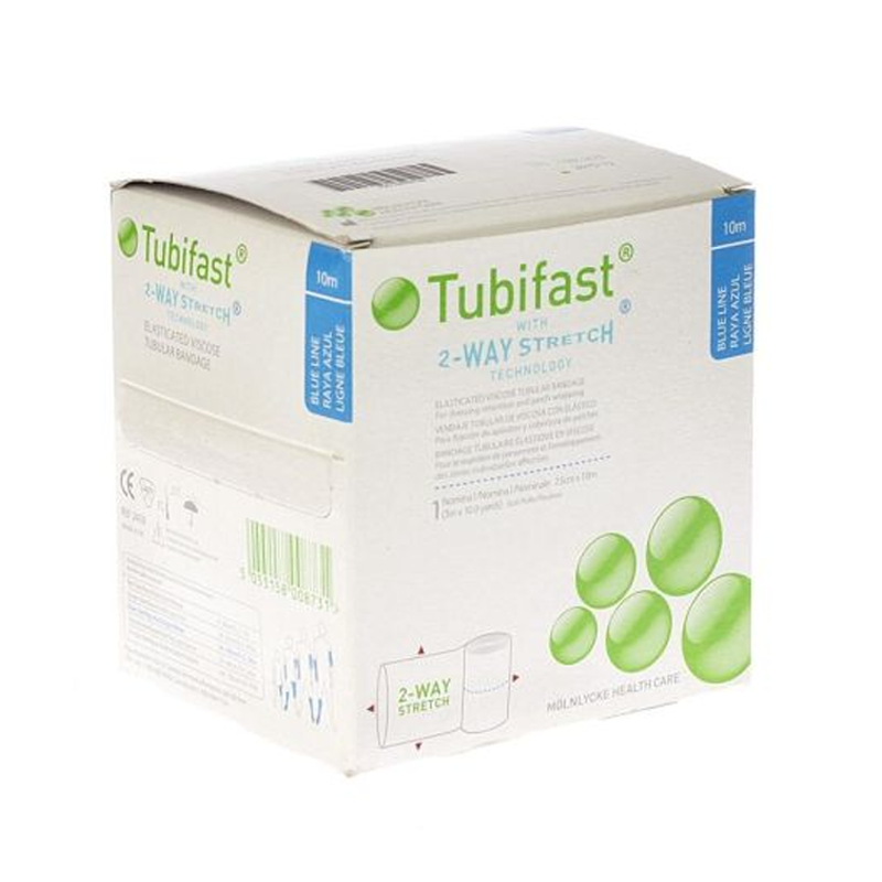 Bandage tubulaire 2-way Stretch 7,5 x 10 m bleu