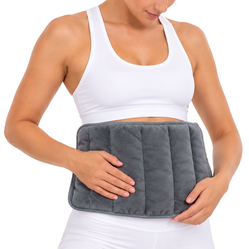 Coussin long lombaire cervical à chauffer en graines de lin