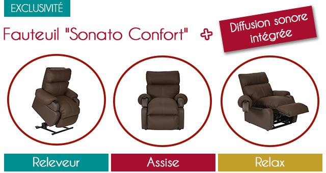 Le système sonore New’ee du fauteuil releveur Sonato Confort