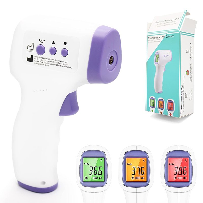 Thermomètre sans contact frontal color