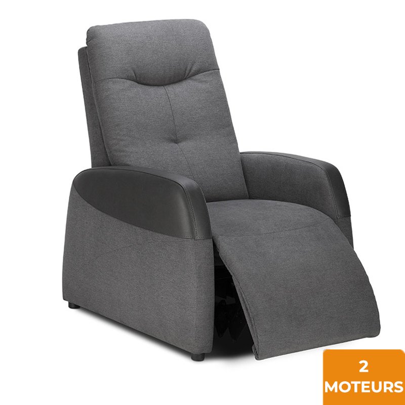 Fauteuil releveur Le Français 2 moteurs Gris Ardoise