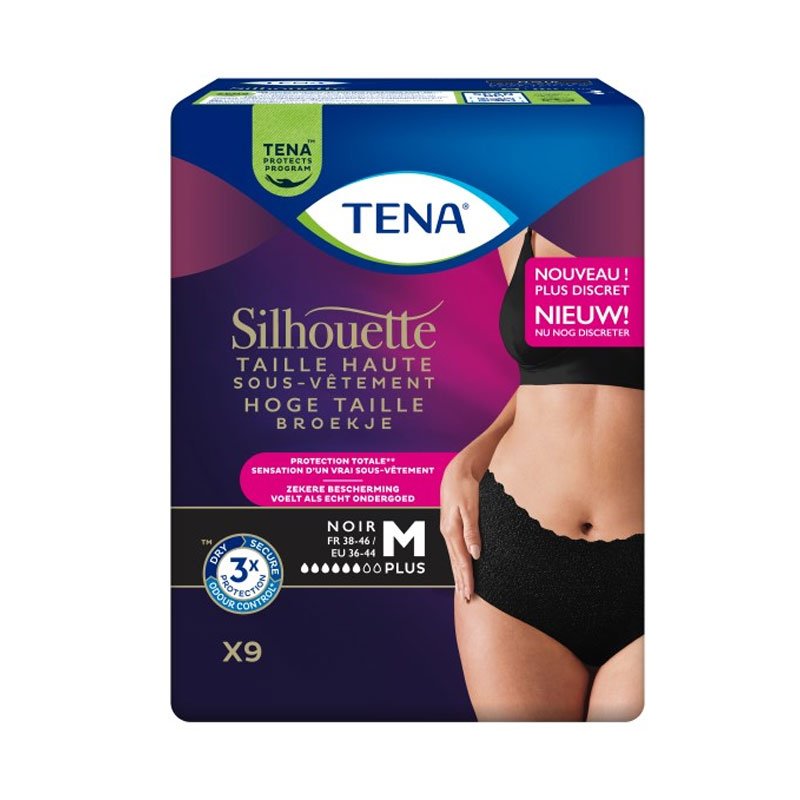 Sous-vêtement absorbant Tena Silhouette Plus noir - Taille M