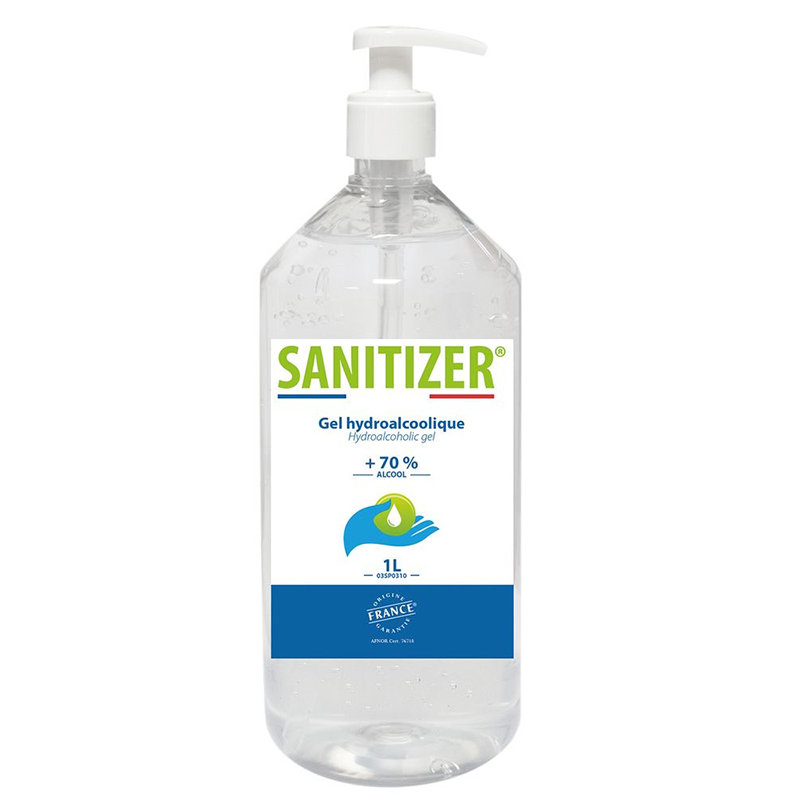 SANITIZER® Gel Hydroalcoolique Flacon - 1L avec pompe