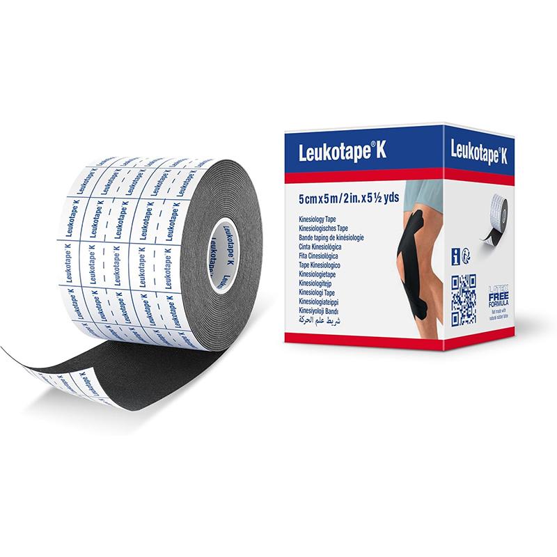 Bande adhésive Leukotape K 5 m x 5 cm Noir