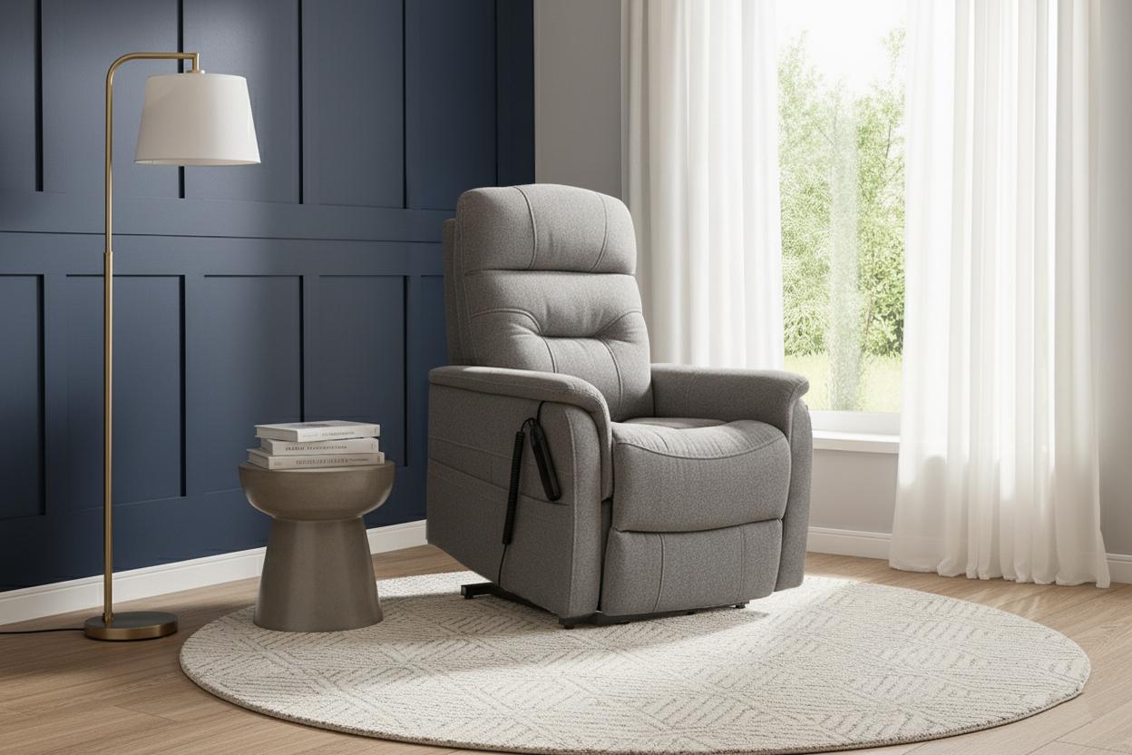 Fauteuil confort plus 2 moteurs gris en situation