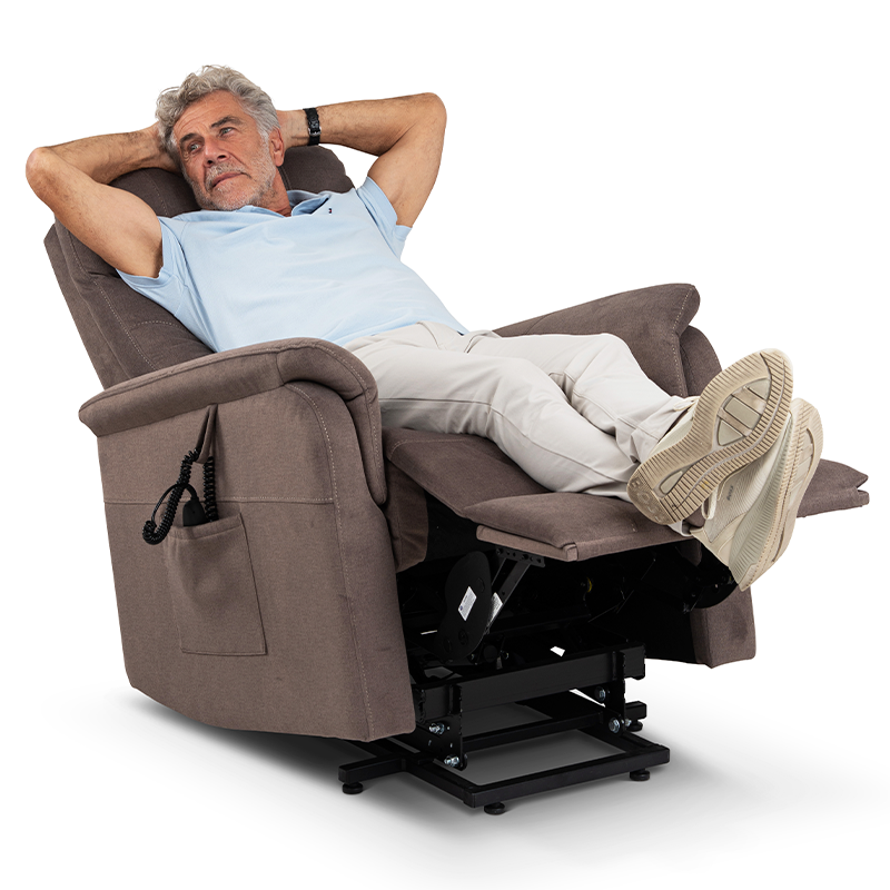 Fauteuil releveur Premium 3 fonctions electriques Chataîgnier