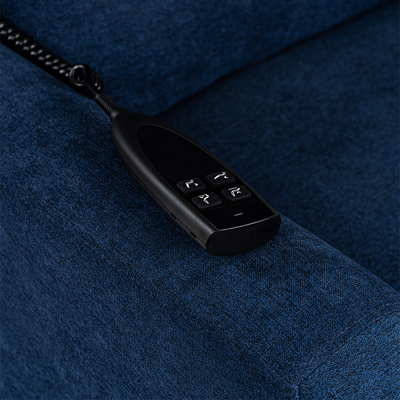 Fauteuil releveur Confort Ultra 4 fonctions electriques Bleu telecommande