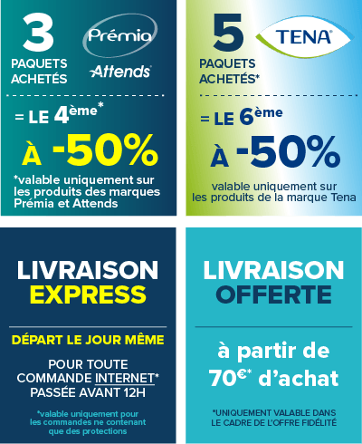 Offre fidélité Incontinence Premia et Attends