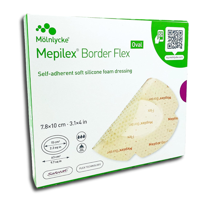 Pansement Mepilex border flex oval 7,8x10cm