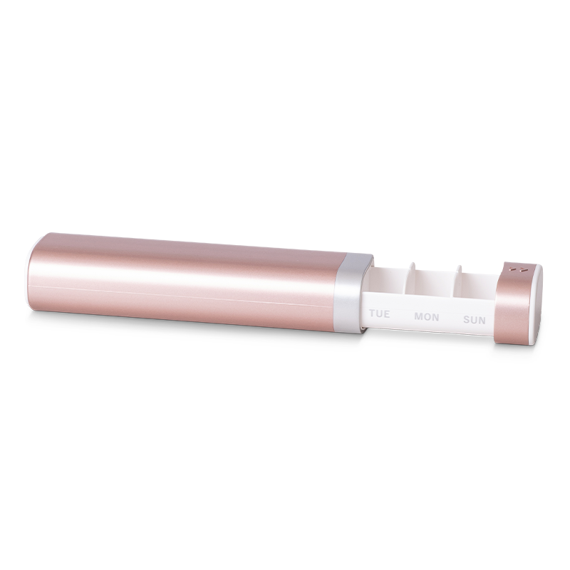 Pilulier de voyage rose