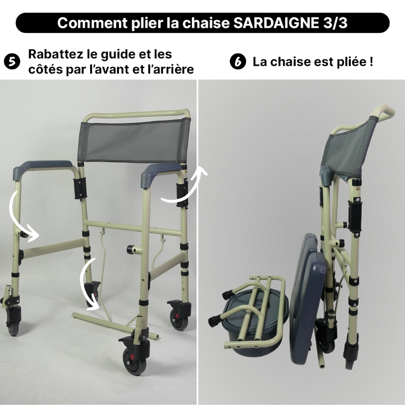 Chaise toilette pour personne âgée
