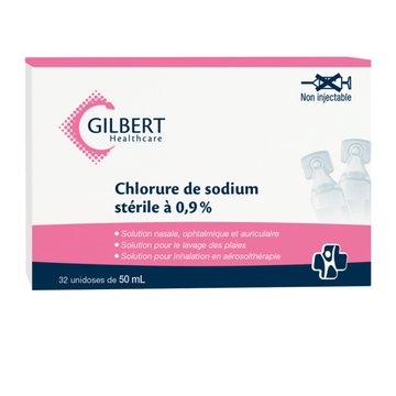 Chlorure de sodium 0,9% 50 ml Boîte de 32