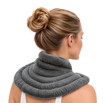 Coussin de nuque à chauffer en graines de lin