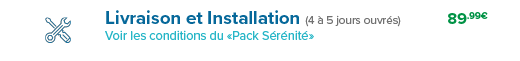 Livraison et installation pack sérénité