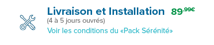 Livraison et installation pack sérénité