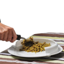 Rebord d'assiette incurvé