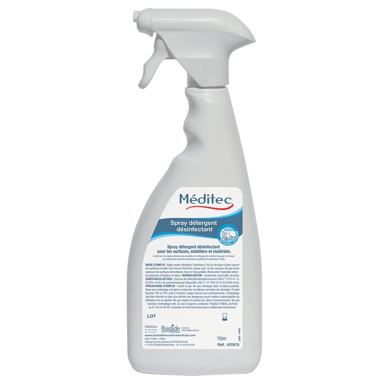 Spray détergent désinfectant MEDITEC 750 ml