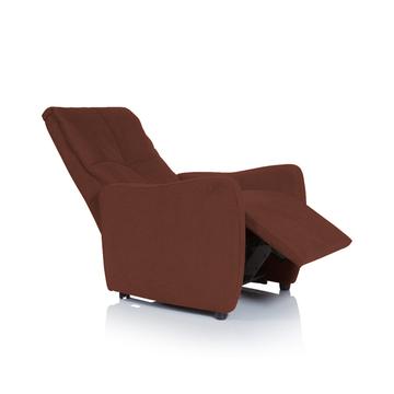 Fauteuil releveur massant et chauffant Eléonore Chocolat allongé Fauteuil releveur massant et chauffant Eléonore Chocolat allongé